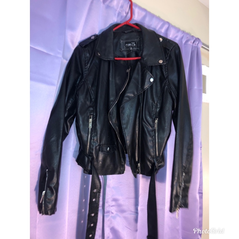 Faux leather jacket